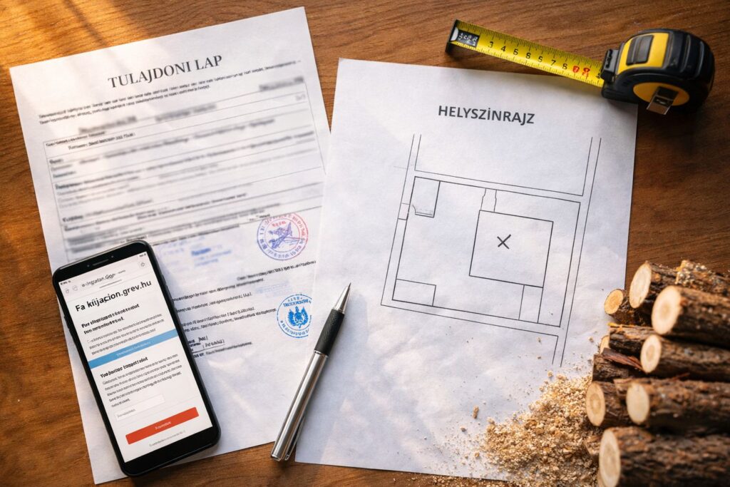 Fakivágási engedély és dokumentumok