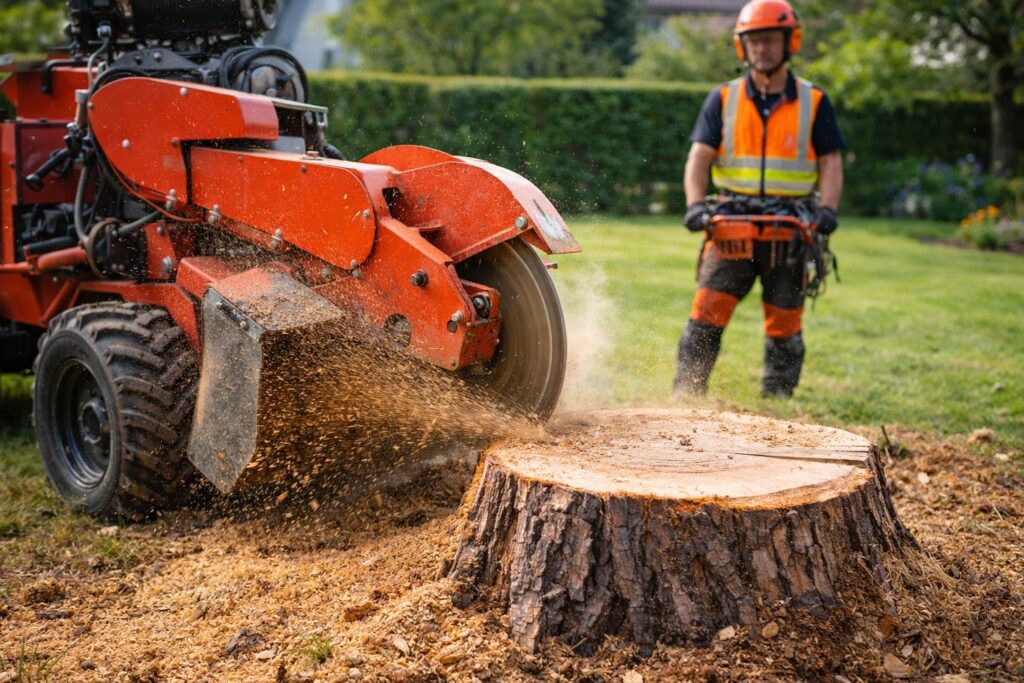 Tuskómarás géppel – facsonk eltávolítás